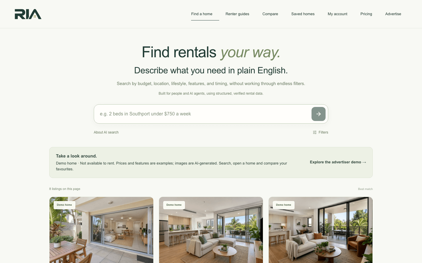 Rent in Australia website